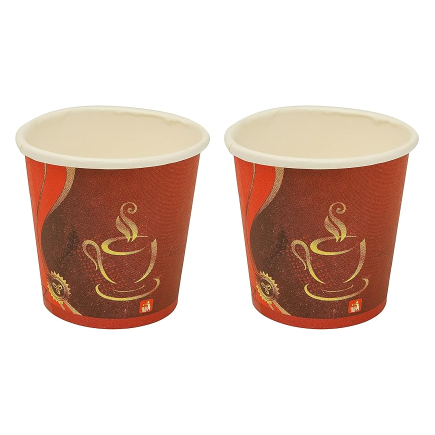 PAPER CUP 4 OZ - DISPOSABLE PAPER CUP Pack of 50 PCS, RED Secondary image