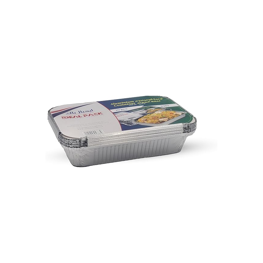 Aluminium - Container - with Lid -8389 [10 pcs] Lunch Box- Storage box Secondary image