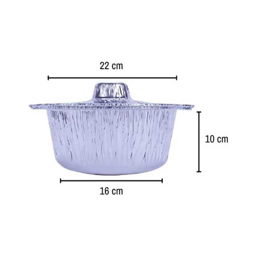 Aluminium Cooking Pots – 5 Pack | 22 cm Diameter