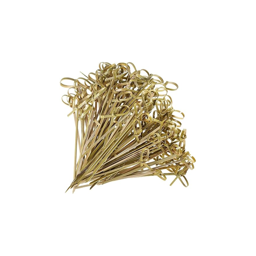 Bamboo Knotted Skewers – 12 cm | 100 Pack