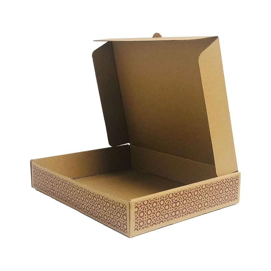 Printed Iftar Box Brown – Convenient and Stylish Box for Iftar Meals 10 PCS