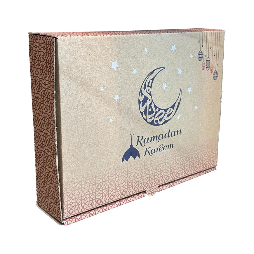 Printed Iftar Box 31x24x7 Brown – Convenient and Stylish Box for Iftar Meals 10 PCS