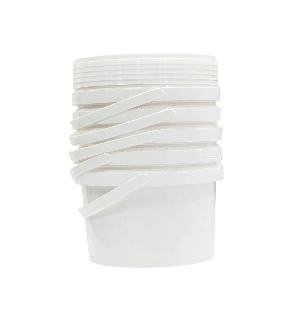 White Plastic Biriyani Bucket 500 Ml 5 Pcs set