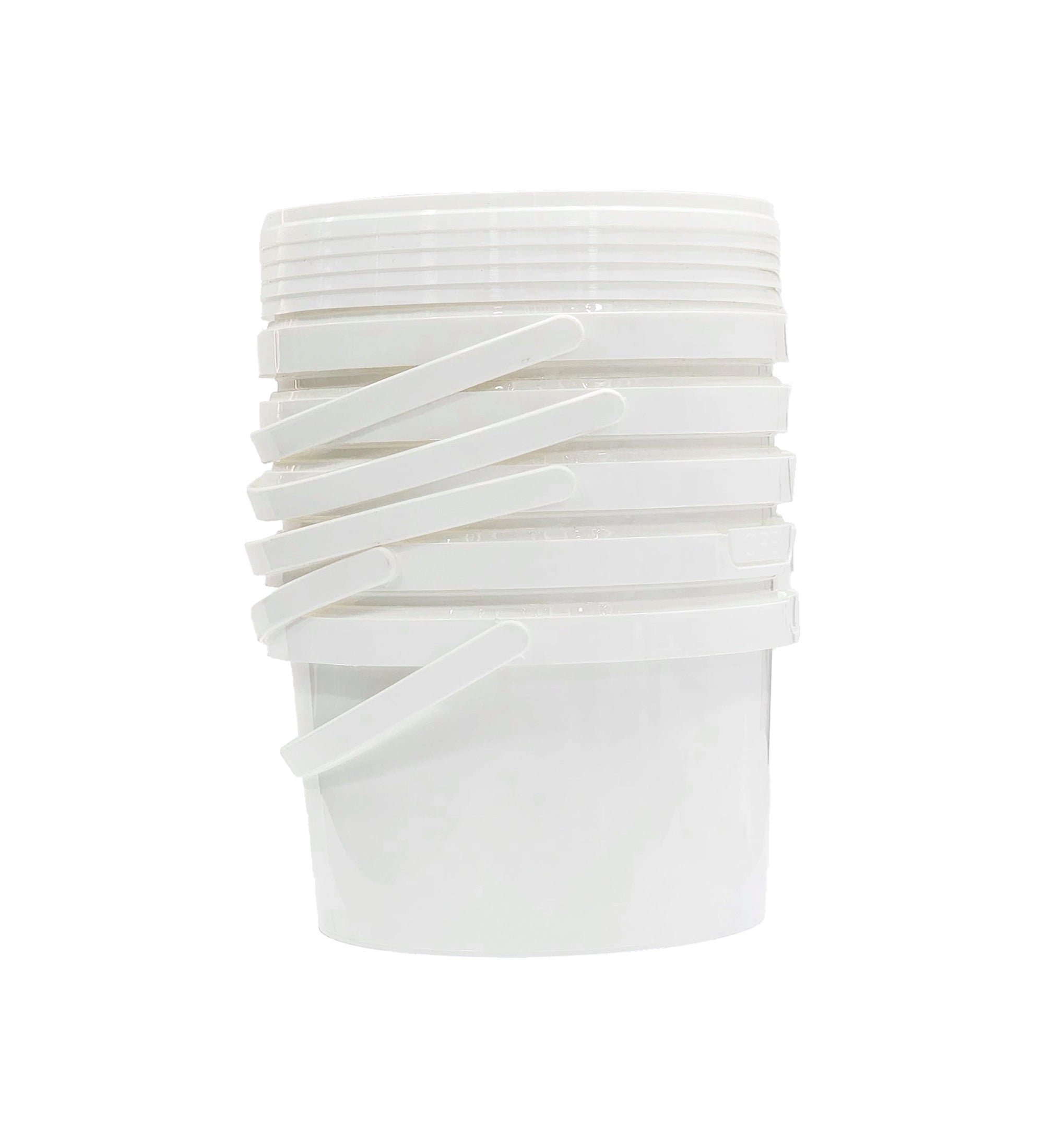 White Plastic Biriyani Bucket 500 Ml 5 Pcs set Main image