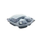 3-Compartment Black Microwavable Containers – Wholesale
