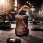 Reusable Gym Water Jug with Measurement Markings, Leakproof Lid & Portable Grip for Fitness, Gym, Outdoor, Travel & Daily Hydration