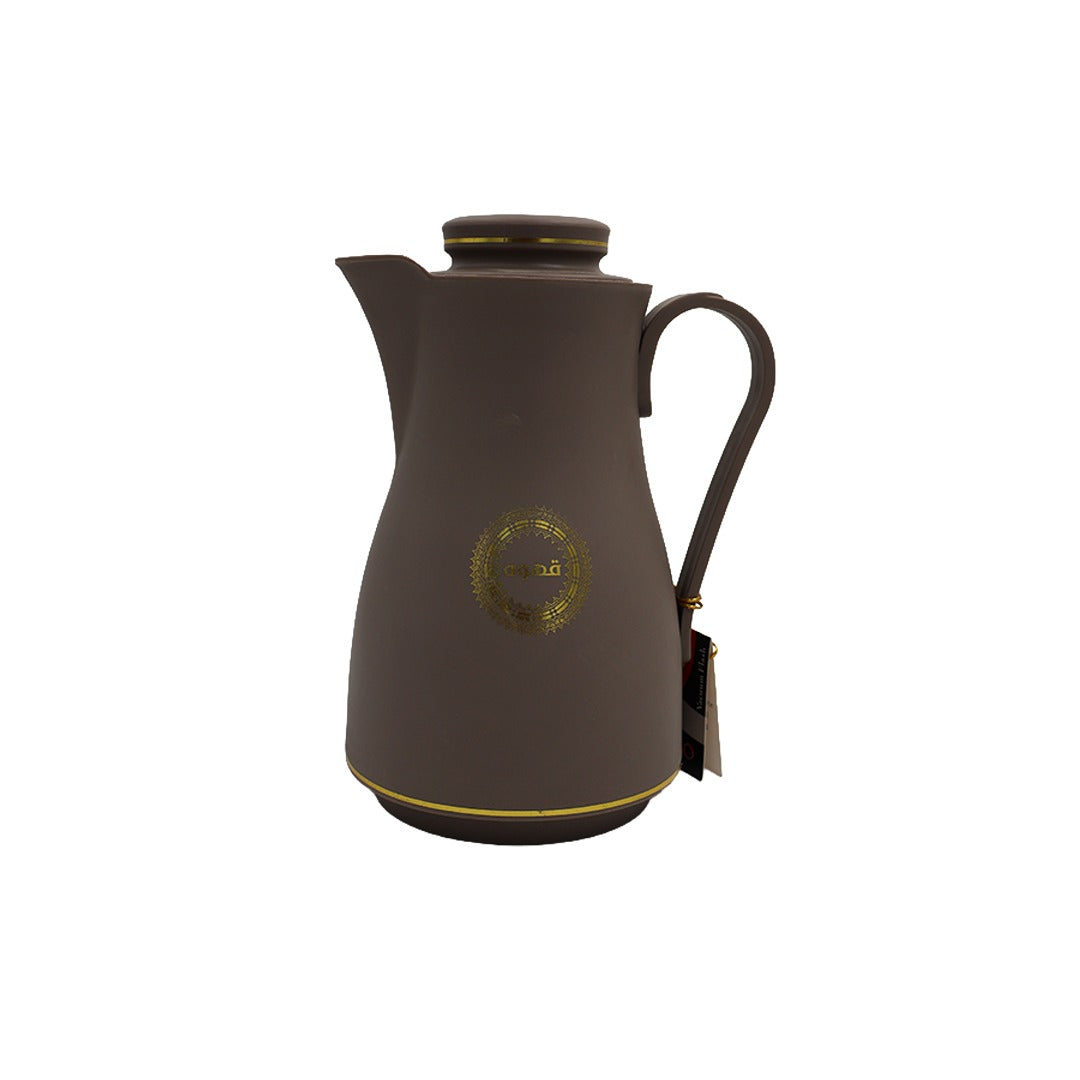 Luxury Arabic Coffee Thermos Flask – Brown & Gold Vacuum Insulated Coffee Pot for Arabic Coffee, Tea & Hot Beverages Main image