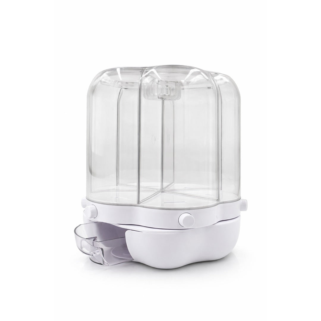 360° Rotating Dry Food Dispenser with Transparent Cover & Storage Compartments Secondary image