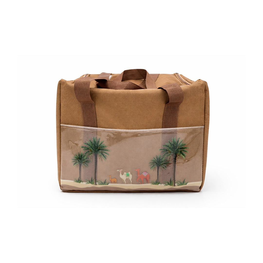 Insulated Thermal Cooler Bag with Compartments – Large Capacity Lunch & Food Storage Bag with Lid | Leakproof, Reusable Hot & Cold Storage Bag for Travel, Picnic & Grocery