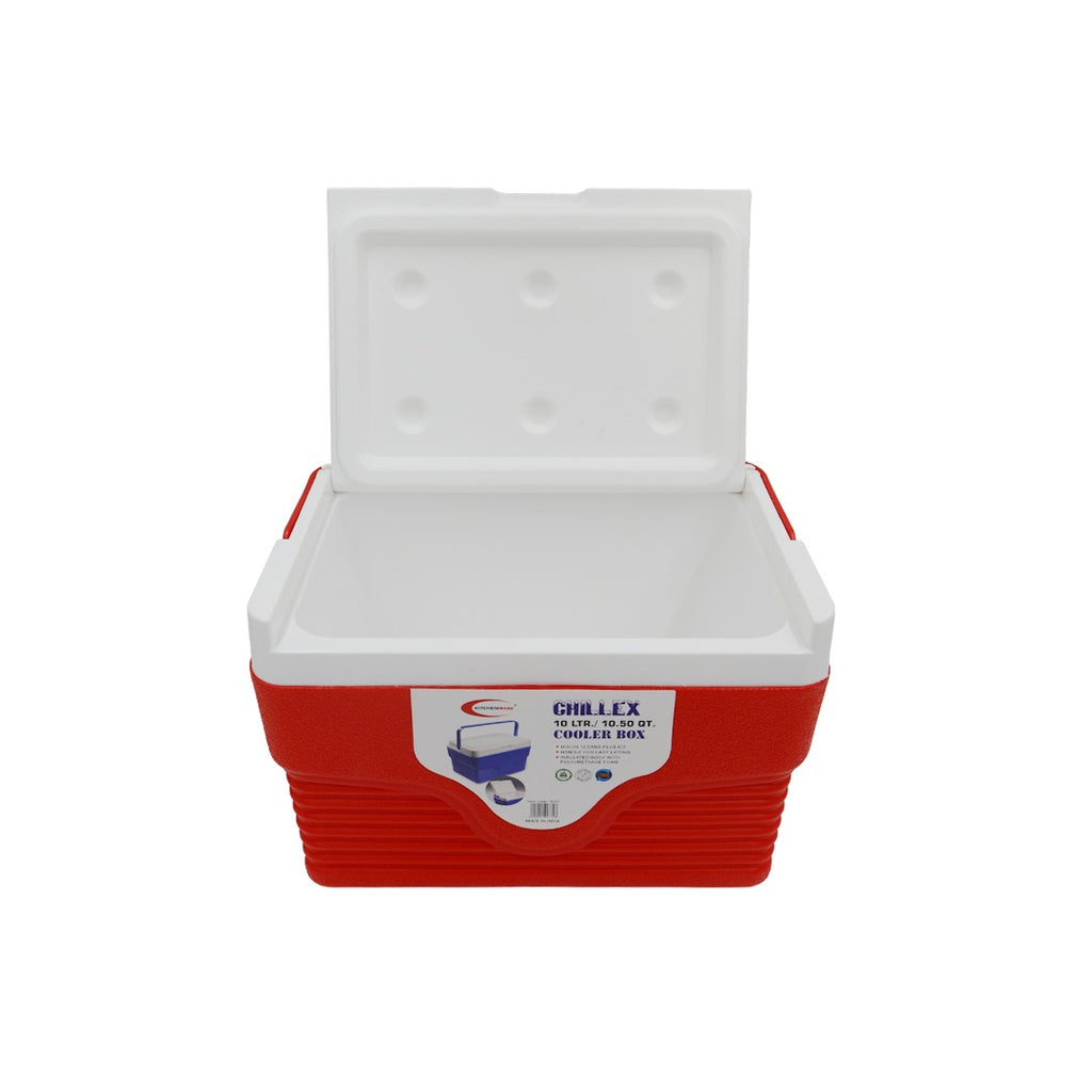 CHILLEX Premium Cooler box, Red and White, 66L, 32L, 10L, 5L Capacity, Insulated Ice Storage Containers