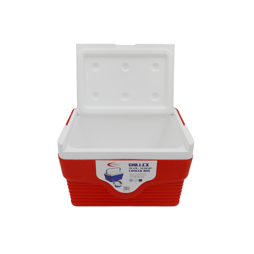 CHILLEX Premium Cooler box, Red and White, 66L, 32L, 10L, 5L Capacity, Insulated Ice Storage Containers