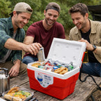 CHILLEX Premium Cooler box, Red and White, 66L, 32L, 10L, 5L Capacity, Insulated Ice Storage Containers