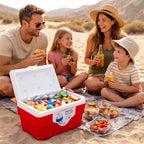 CHILLEX Premium Cooler box, Red and White, 66L, 32L, 10L, 5L Capacity, Insulated Ice Storage Containers
