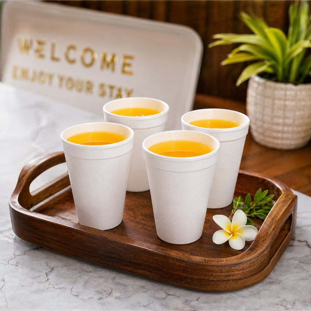 6 oz Foam Cups Disposable – White Cups for Hot & Cold Beverages, Lightweight Insulated Drinking Cups for Tea, Coffee, Juice, Party & Office Use