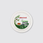 7 Inch Bio-Degradable Plates – Eco-Friendly Round Serving Plates for Food, Strong & Lightweight Plates for Parties, Catering, Picnics & Daily Use available in 10,25,50 pcs