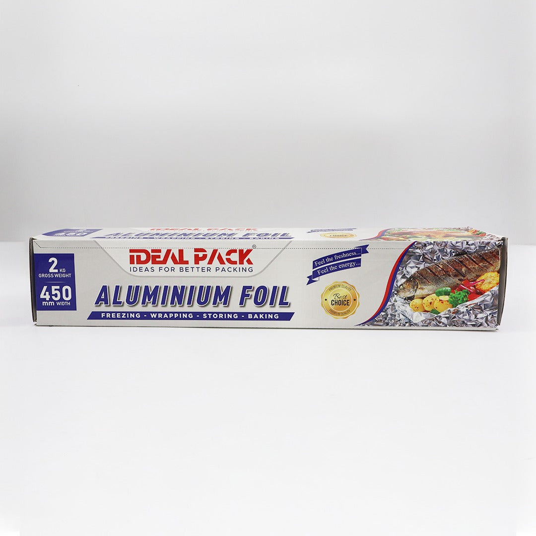 Ideal Pack Aluminium Foil Roll 450 mm Width – Heavy Duty Kitchen Foil for Wrapping, Baking, Grilling, Freezing & Food Storage | 2 Kg Gross Weight Secondary image