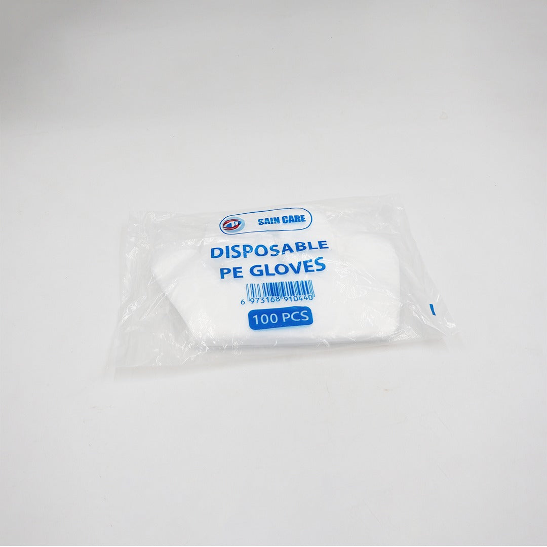 PE Gloves – Transparent Food Handling Gloves for Cooking, Cleaning, Kitchen, Catering, Salon & Hygienic Use | Pack of 100 Main image
