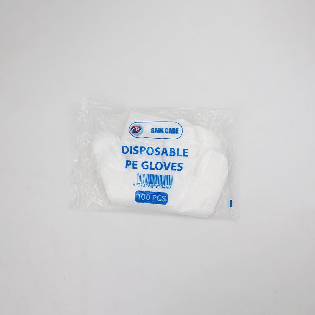 PE Gloves – Transparent Food Handling Gloves for Cooking, Cleaning, Kitchen, Catering, Salon & Hygienic Use | Pack of 100