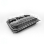 Imported 4-Compartment PP Black Microwavable Containers