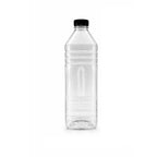 Premium 200ml Transparent Plastic Bottle with Black  Cap Pack of 10