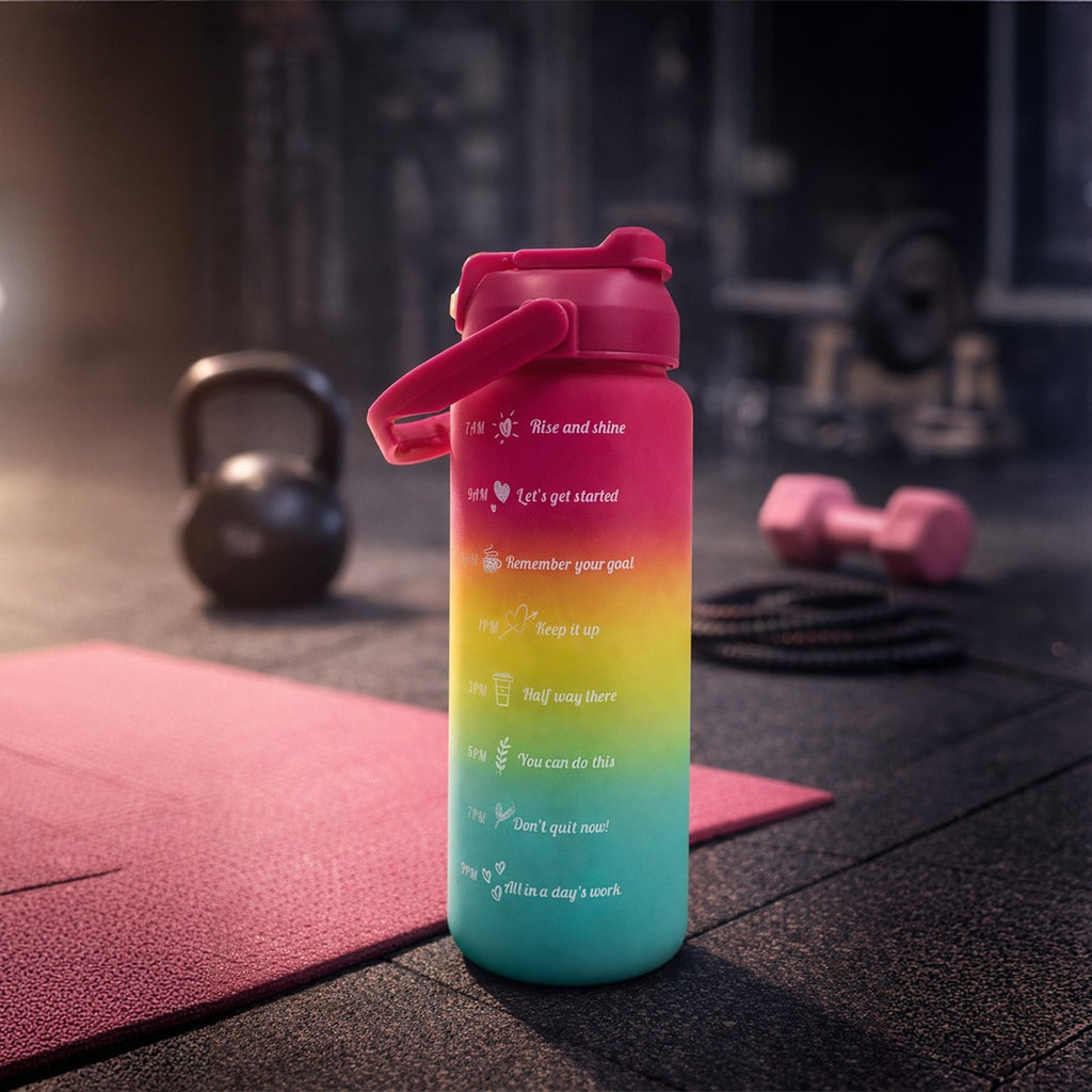 Colorful Reusable Water Bottle with Leakproof Lid – Portable BPA-Free Drinking Bottle for Gym, School, Office & Travel | Lightweight Durable Hydration Bottle for Kids & Adults