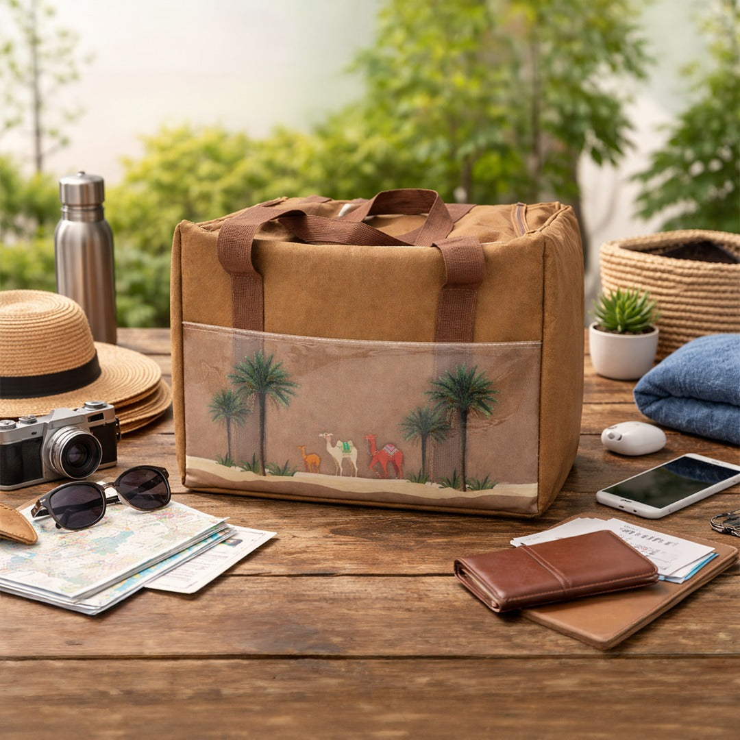 Insulated Thermal Cooler Bag with Compartments – Large Capacity Lunch & Food Storage Bag with Lid | Leakproof, Reusable Hot & Cold Storage Bag for Travel, Picnic & Grocery
