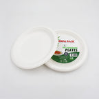 7 Inch Bio-Degradable Plates – Eco-Friendly Round Serving Plates for Food, Strong & Lightweight Plates for Parties, Catering, Picnics & Daily Use available in 10,25,50 pcs