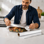 Ideal Pack Aluminium Foil Roll 450 mm Width – Heavy Duty Kitchen Foil for Wrapping, Baking, Grilling, Freezing & Food Storage | 2 Kg Gross Weight