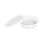 White PP Microwavable Bowls with Lids – 3 Sizes Wholesale
