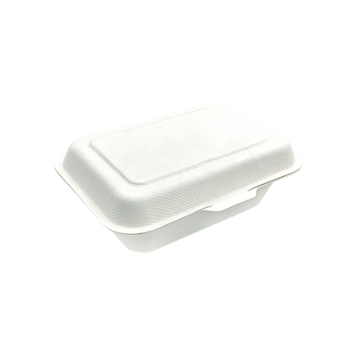 Bagasse Hinged Food Containers – 20 OZ – 600 Pack Wholesale Main image
