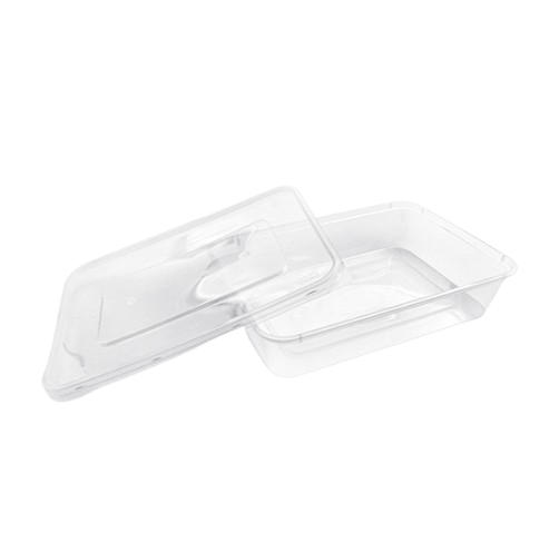 Clear Rectangular Microwavable Containers – 5 Sizes Bulk Secondary image