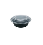 Black Round Microwavable Bowls with Lids – Bulk Supply