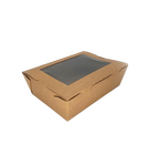 Medium Kraft Paper Boxes with Window – 200 Pack Wholesale
