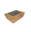 Medium Kraft Paper Boxes with Window – 200 Pack Wholesale