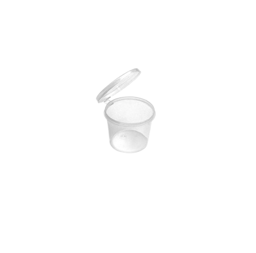 Clear Round Sauce Cups with Hinged Lid (1/2/4 oz) – Bulk