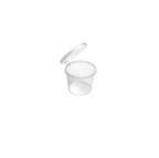 Clear Round Sauce Cups with Hinged Lid (1/2/4 oz) – Bulk
