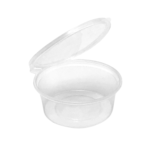 Clear Round Sauce Cups with Hinged Lid (1/2/4 oz) – Bulk Main image