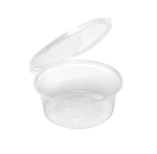 Clear Round Sauce Cups with Hinged Lid (1/2/4 oz) – Bulk