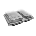 2-Compartment PP Black Microwavable Containers – Bulk