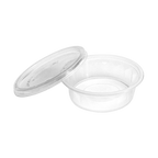 6.5 oz Clear Round Design Bowls with Lids – 1000 Pack Bulk
