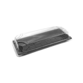 Rectangular Black Sushi Trays with PET Lids – Wholesale