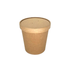 30 oz Kraft Paper Soup Cups with Lids – 500 Pack Wholesale