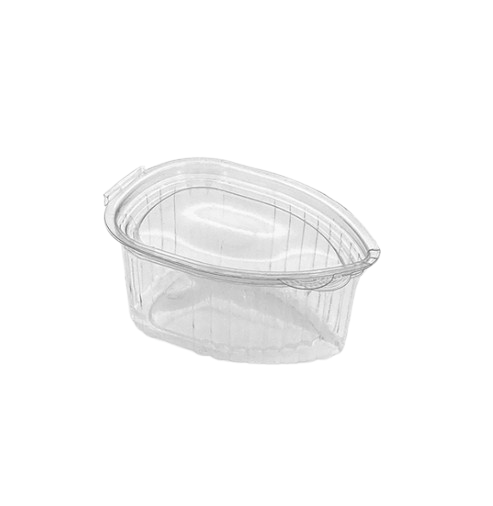 1.6 oz PET Oval Sauce Cups with Hinged Lid – 252 pcs Carton