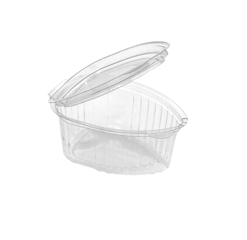 1.6 oz PET Oval Sauce Cups with Hinged Lid – 252 pcs Carton