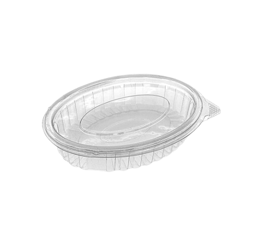 PET Oval Hinged Food Containers – 800 Pack Wholesale