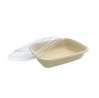Large Biodegradable Delivery Containers with Lid – 300 Pack